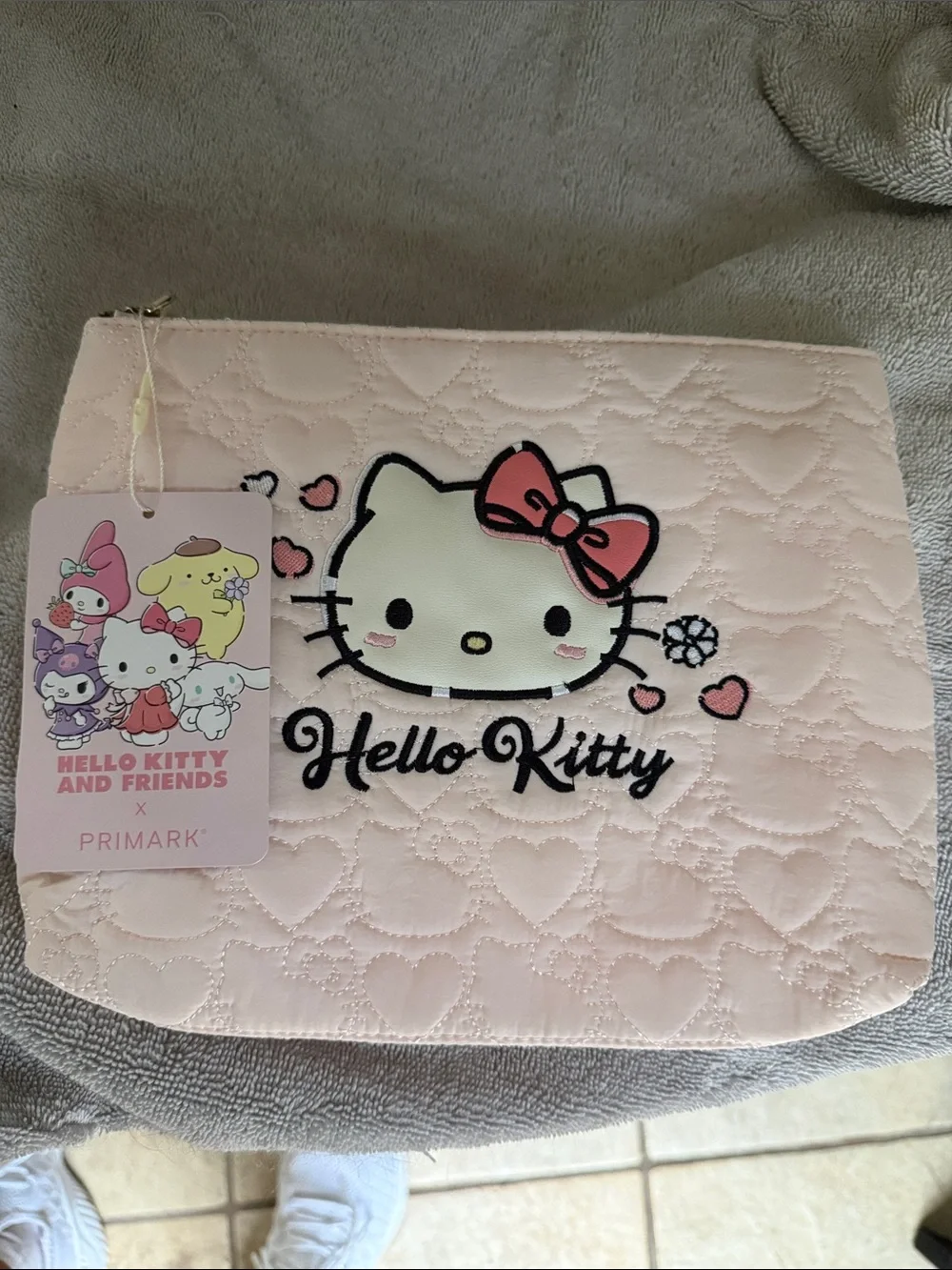 Primark Hello Kitty Quilted Pink Kids Pouch